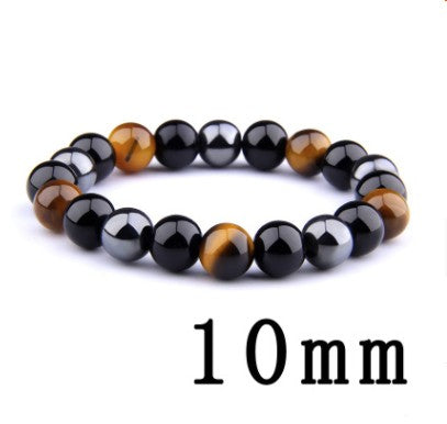 Men's 6mm 8mm 10mm Tiger's Eye Obsidian Hematite Bracelet