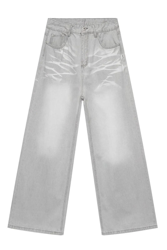 Harajuku Wide Leg Jeans with Pockets