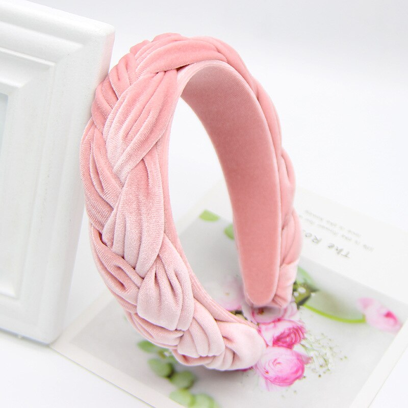 Creative Gold Velvet Twist Braid Headband