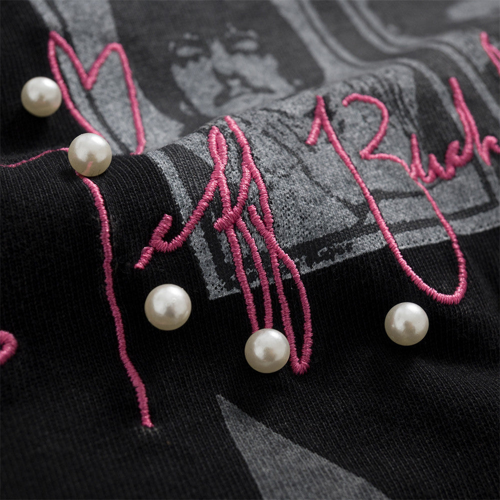 Character-Made Vintage Short-Sleeved T-Shirt — Harajuku Street Style Cotton Blend