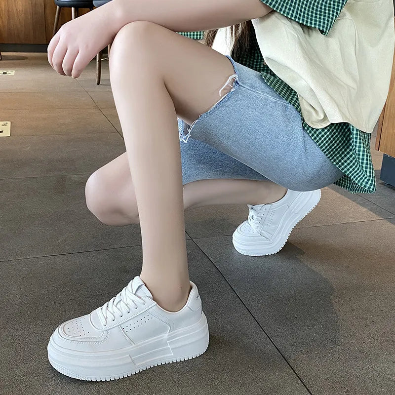 Lace Up Platform Sneakers for Harajuku Style