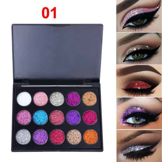 15 Colors Diamond Sequin Eyeshadow Palette