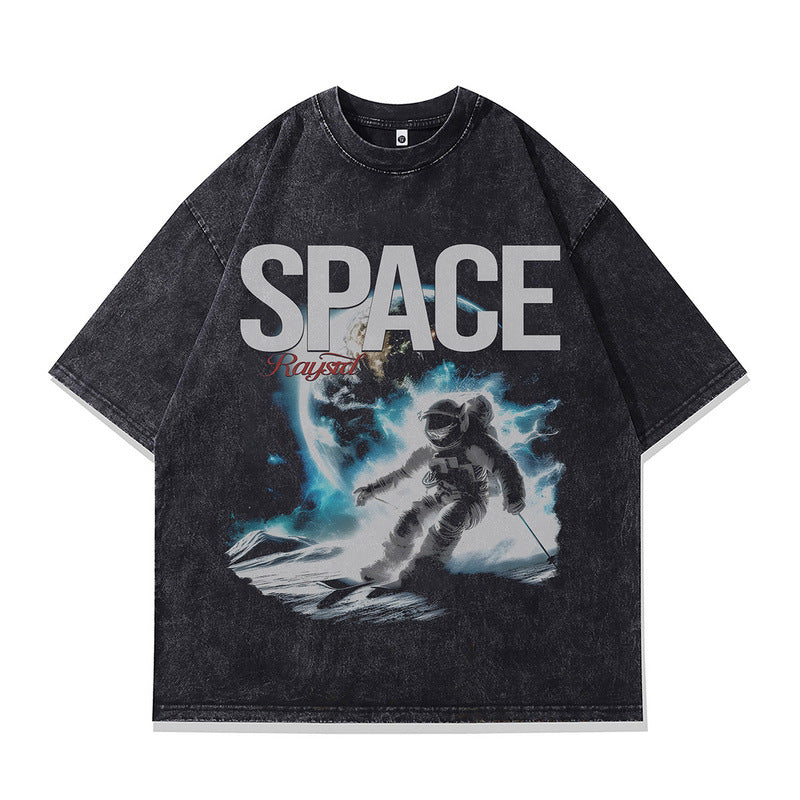 Harajuku Style Oversized Cotton Tee - Custom Printed T-Shirt