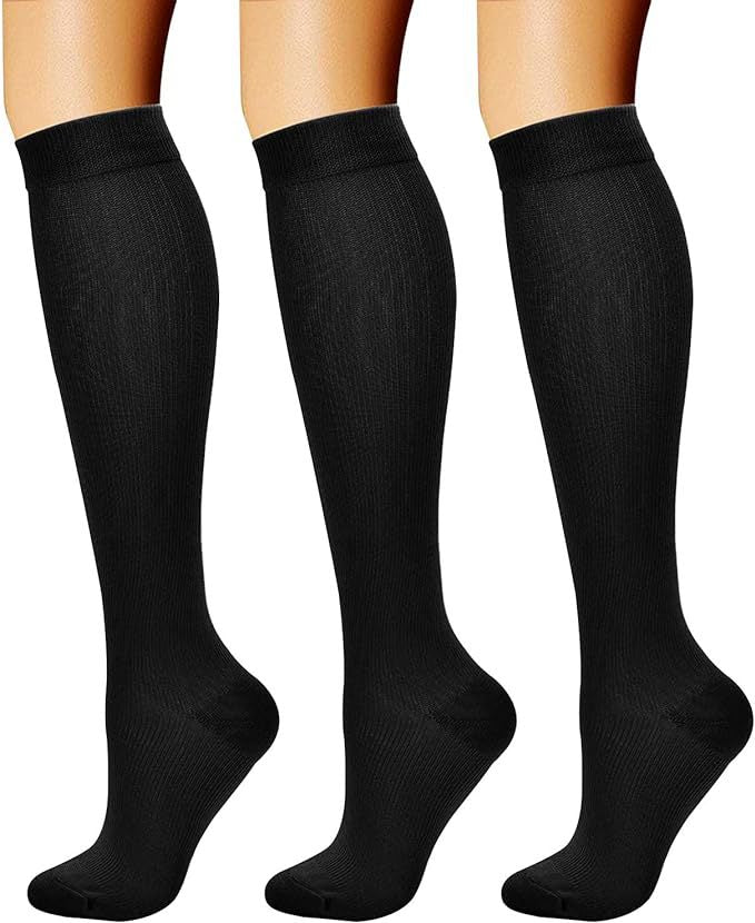 Sports Compression Socks - Long Tube Calf Socks for Skipping Rope and Cycling