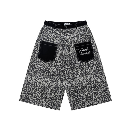 Harajuku Leopard Print Denim Shorts — Bold Harajuku Street Style