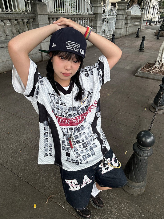 Harajuku Style Loose Casual Jersey Top