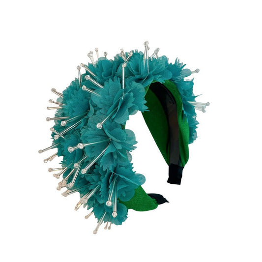 Fashionable Wide Edge Fabric Crystal Headband