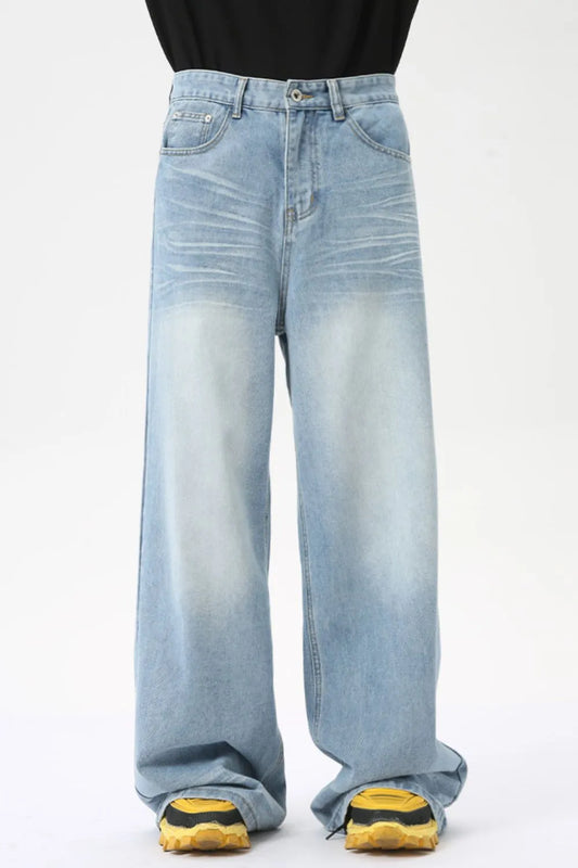 Harajuku Wide Leg Jeans with Pockets