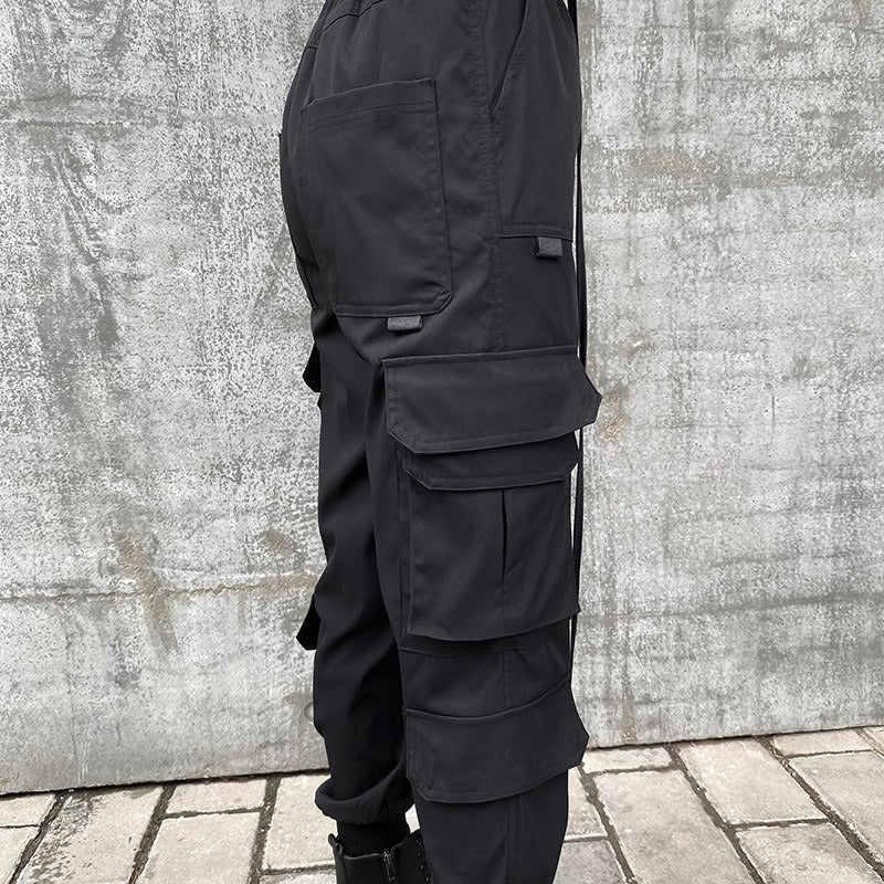 Harajuku Style Plus Size Black Casual Trousers