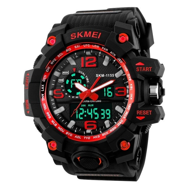 Men's Dual Display Quartz Digital Military Watch