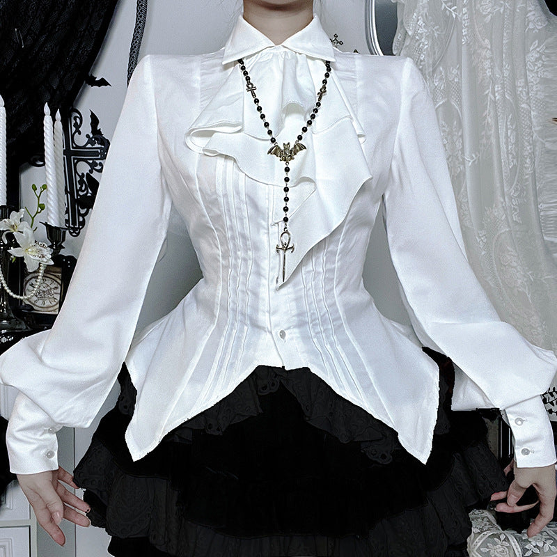 Lolita Gothic Style Lantern Sleeve Shirt from Subculture