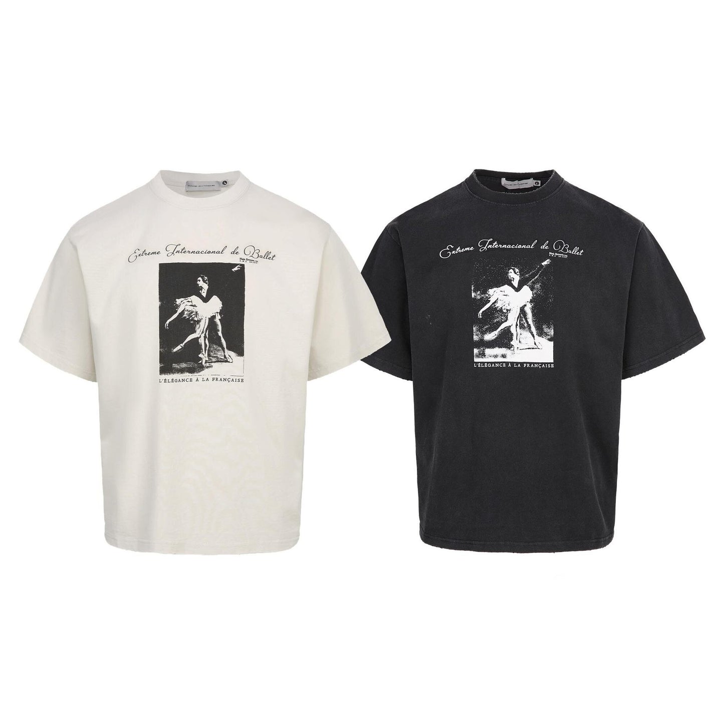 Harajuku Style Casual Round Neck Printed T-Shirt