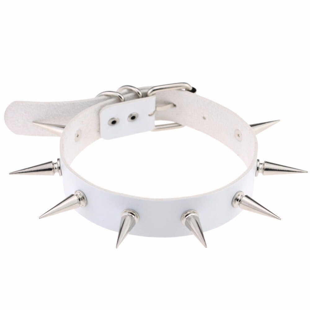 Gothic Black Spike Choker Belt for Women