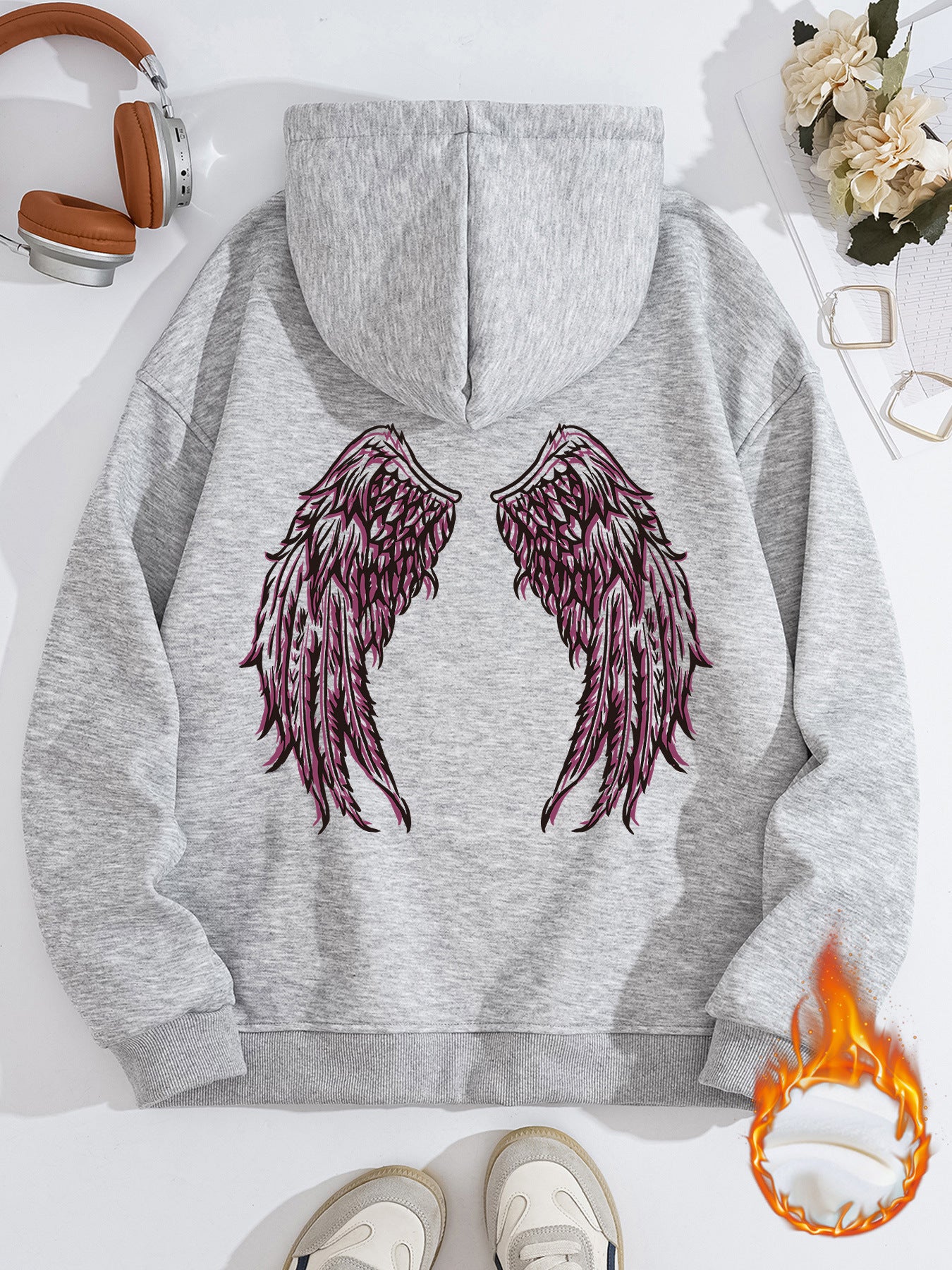 Hooded Long Sleeve Shirt with Kangaroo Pocket