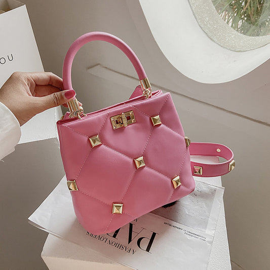 Rivet Bucket Bag - Stylish Women's Summer Handbag