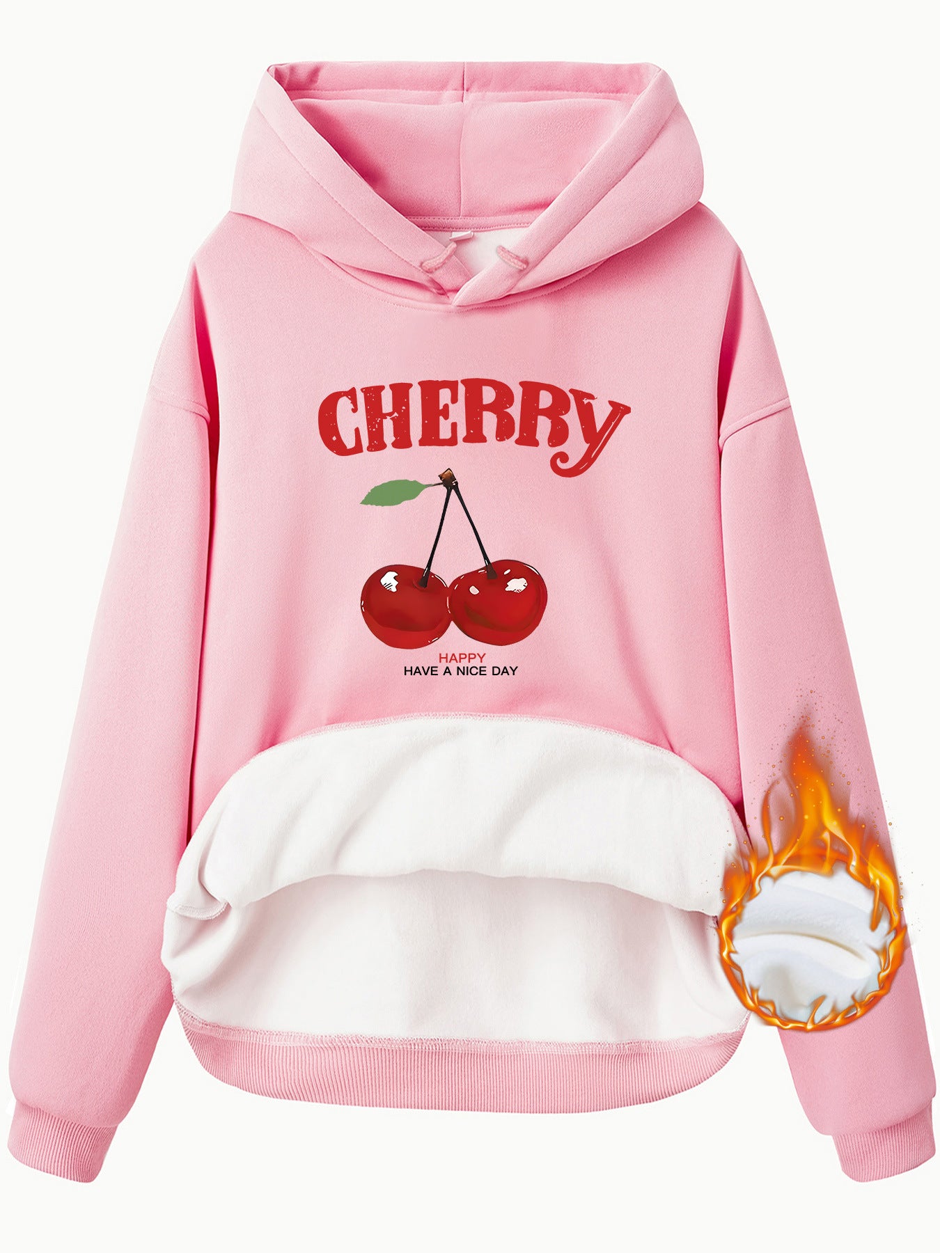 Hooded Long Sleeve Fleece Hoodie with Kangaroo Pocket