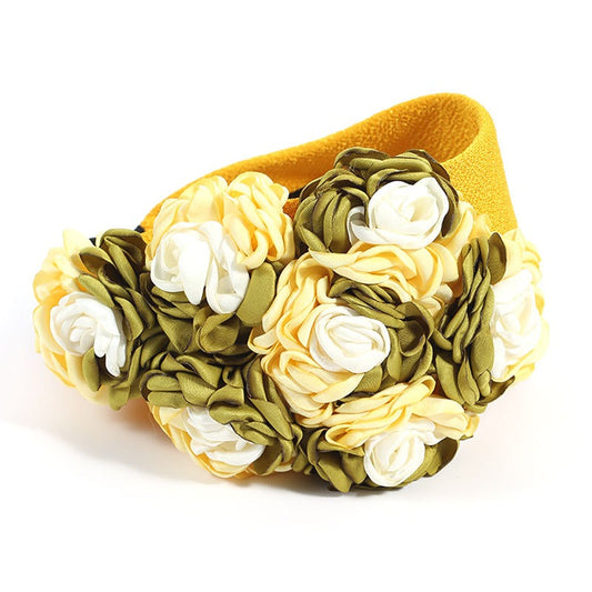 Handmade Fabric Side 3D Flower Headband