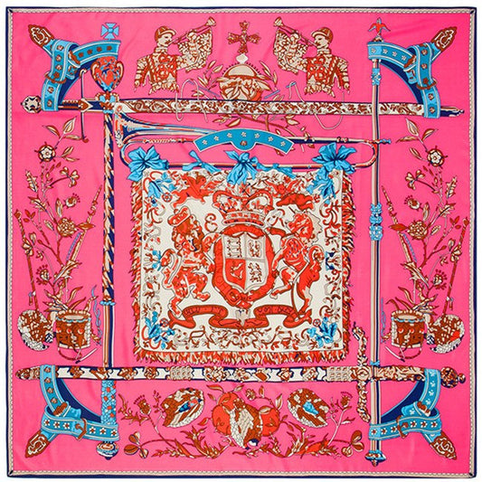 Royal Chant Silk Totem Scarf - 130cm x 130cm