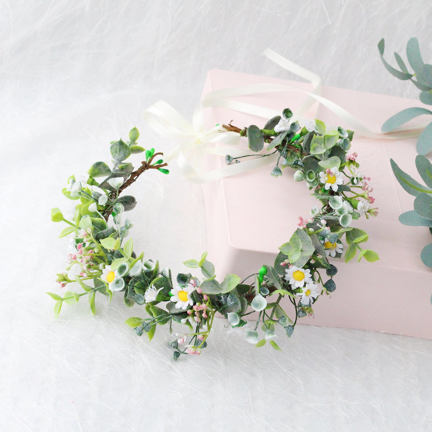 Fresh Daisy Garland Headband for Kids