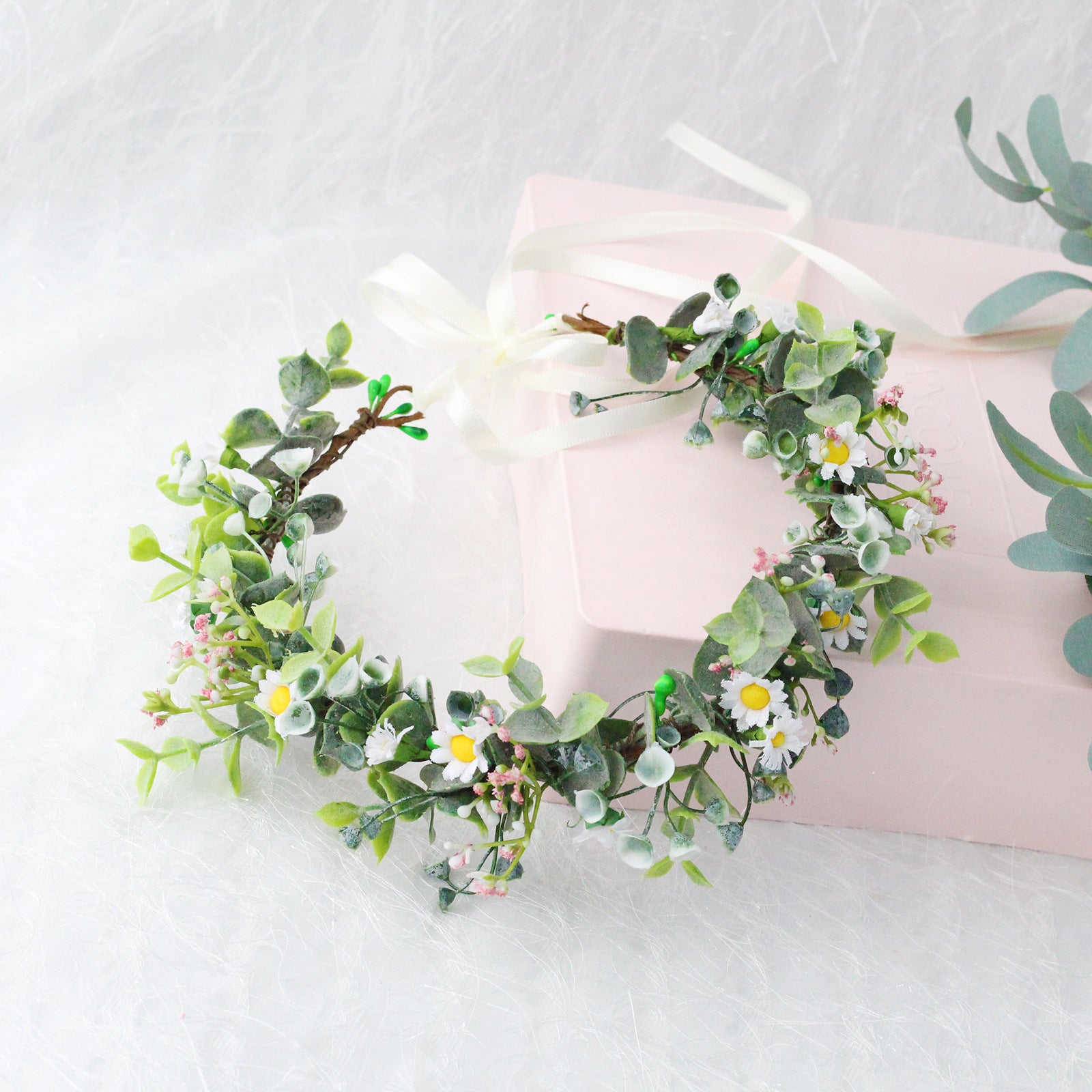 Fresh Daisy Garland Headband for Kids
