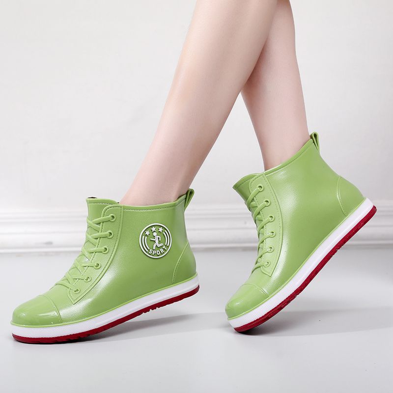 Harajuku Style Waterproof Short Tube Rain Boots for Women
