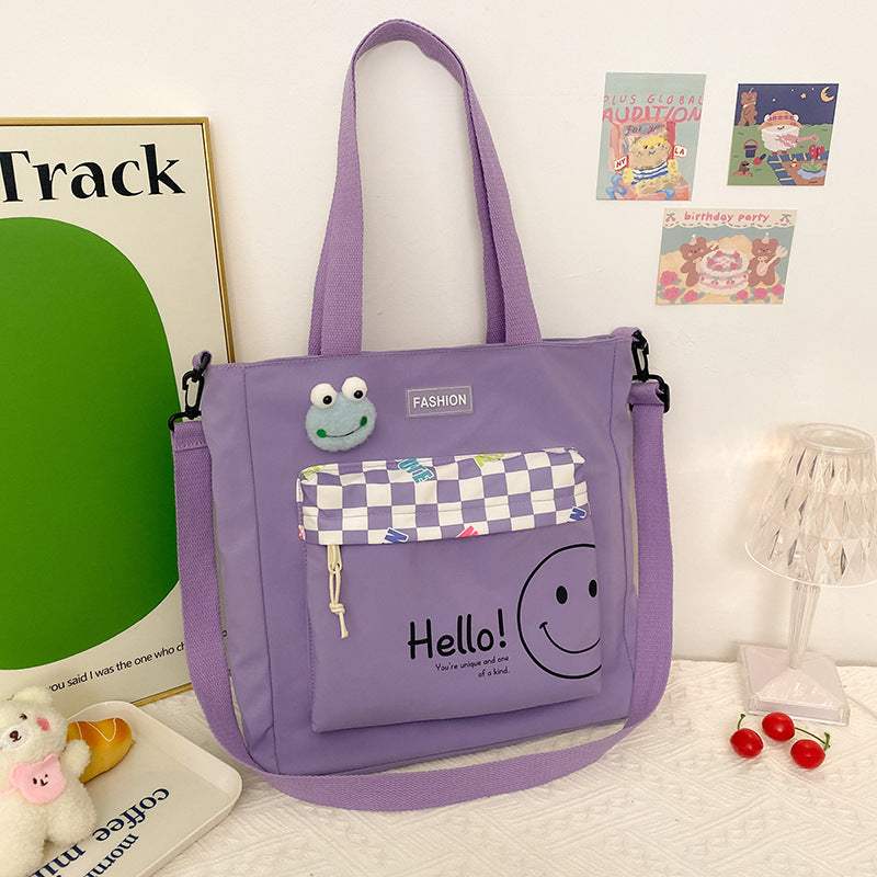 Korean Cartoon Large-Capacity Canvas Shoulder Bag