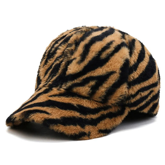 Leopard Print Short Brim Adjustable Baseball Cap