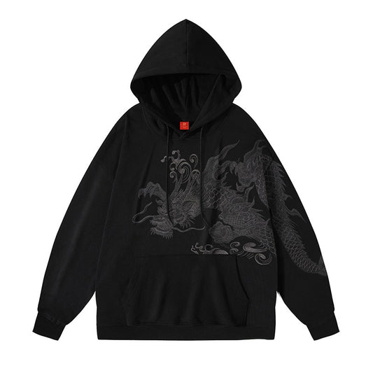 Harajuku Style Embroidered Hoodie for Trendy Couples