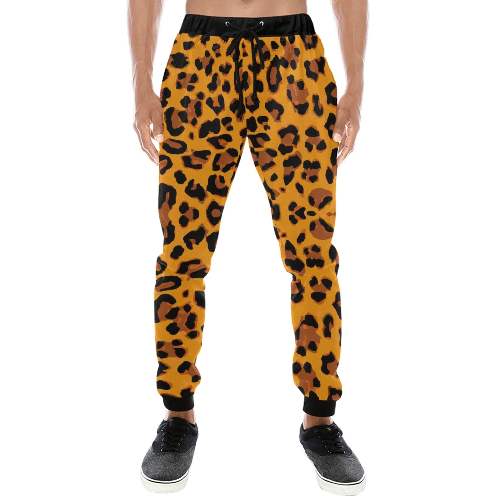 Orange Leopard Joggers Casual Baggy Slacks