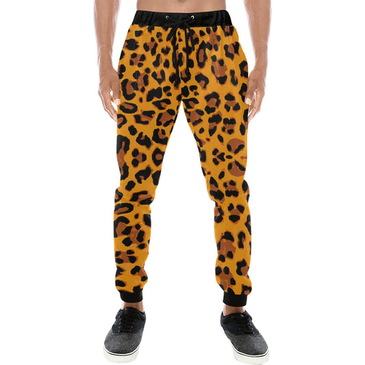 Orange Leopard Joggers Casual Baggy Slacks