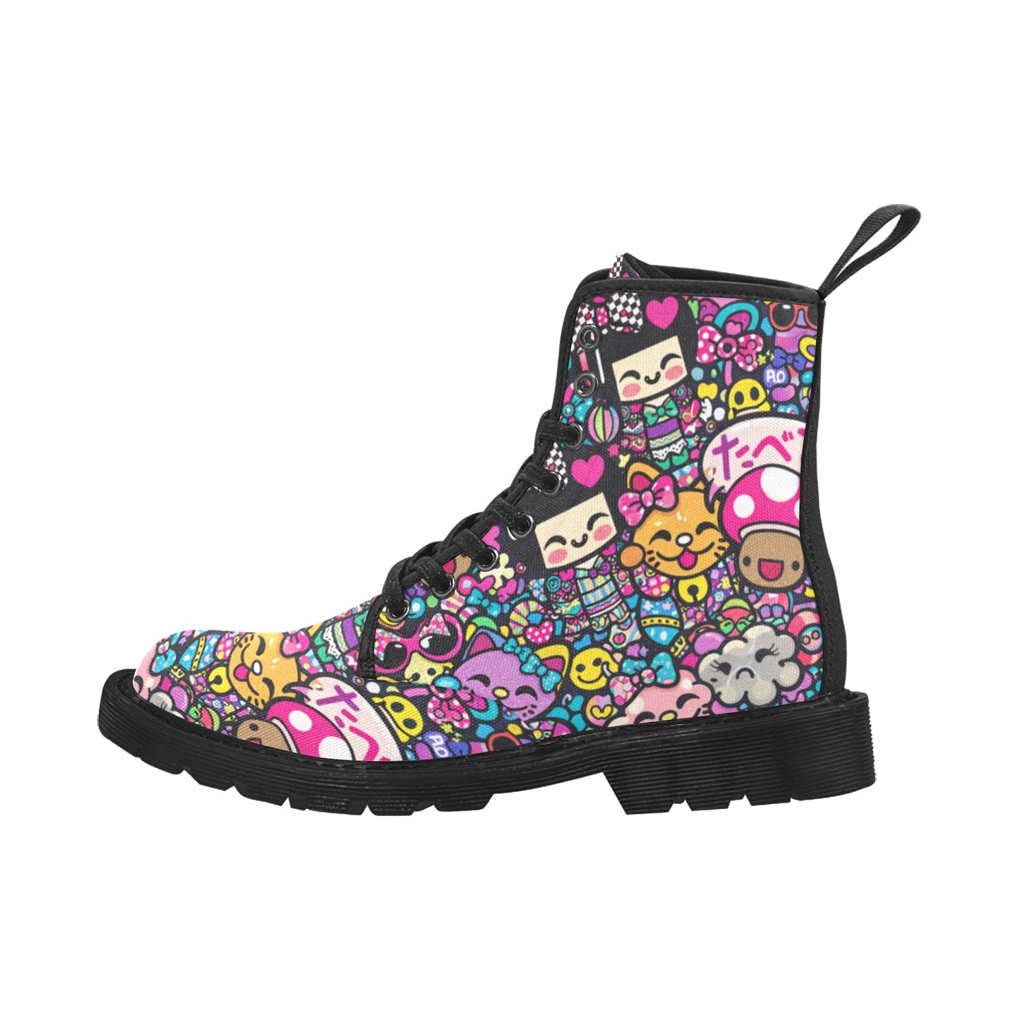 Harajuku Pop Parade Women's Lace Up Canvas Boots