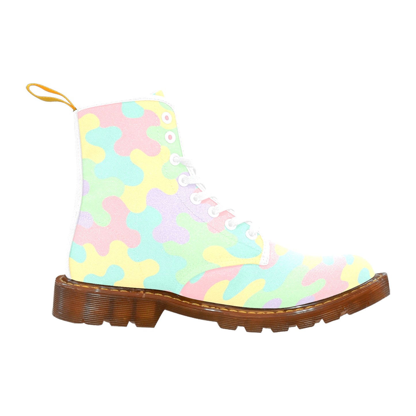 Men's Harajuku Pastel Rainbow Camo Boots
