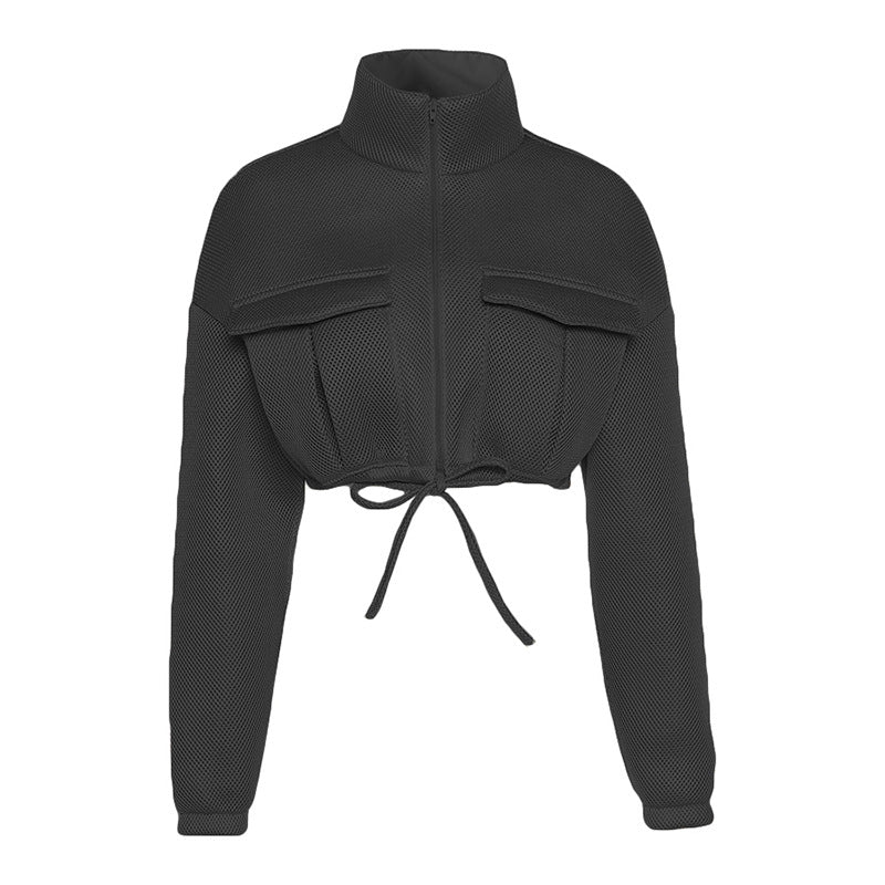 Harajuku Style Women's Open Navel Short Jacket Coat