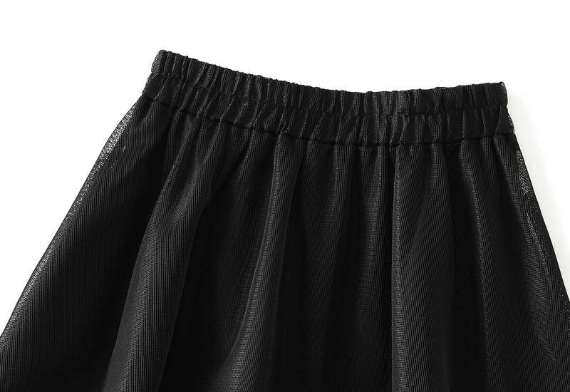 Harajuku Inspired Mesh Long Puff Skirt