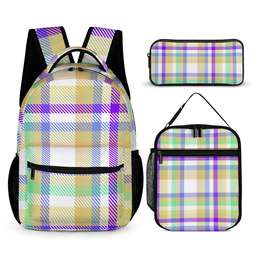 Pastel Backpack Bag Three-Piece Set Combination