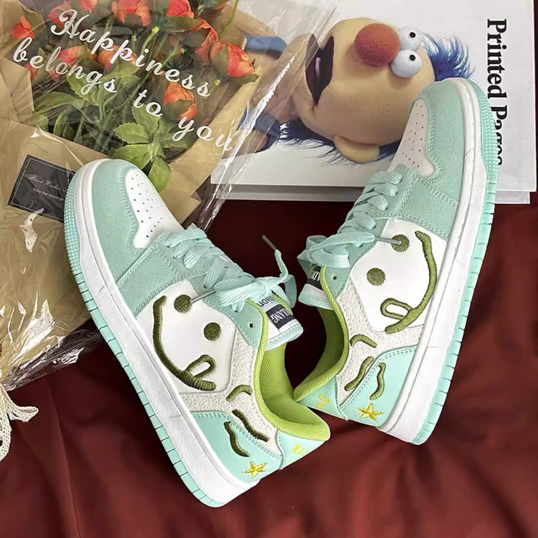 Mint Green Skate Shoes - Harajuku Style Casual Footwear