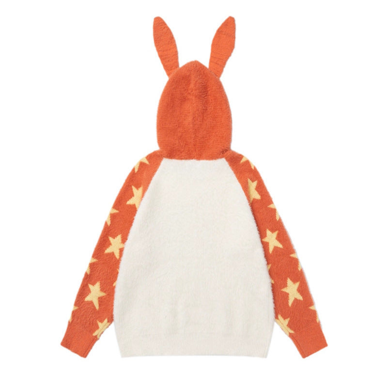 Anime Star Hoodie Women Soft Loose Knitwear Top