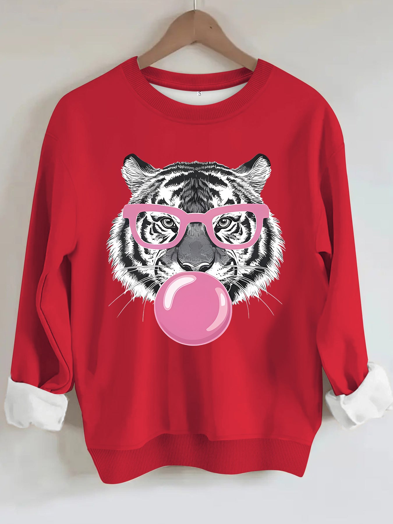 Tiger Bubble Gum Women's Pullover Top in Multiple Colors