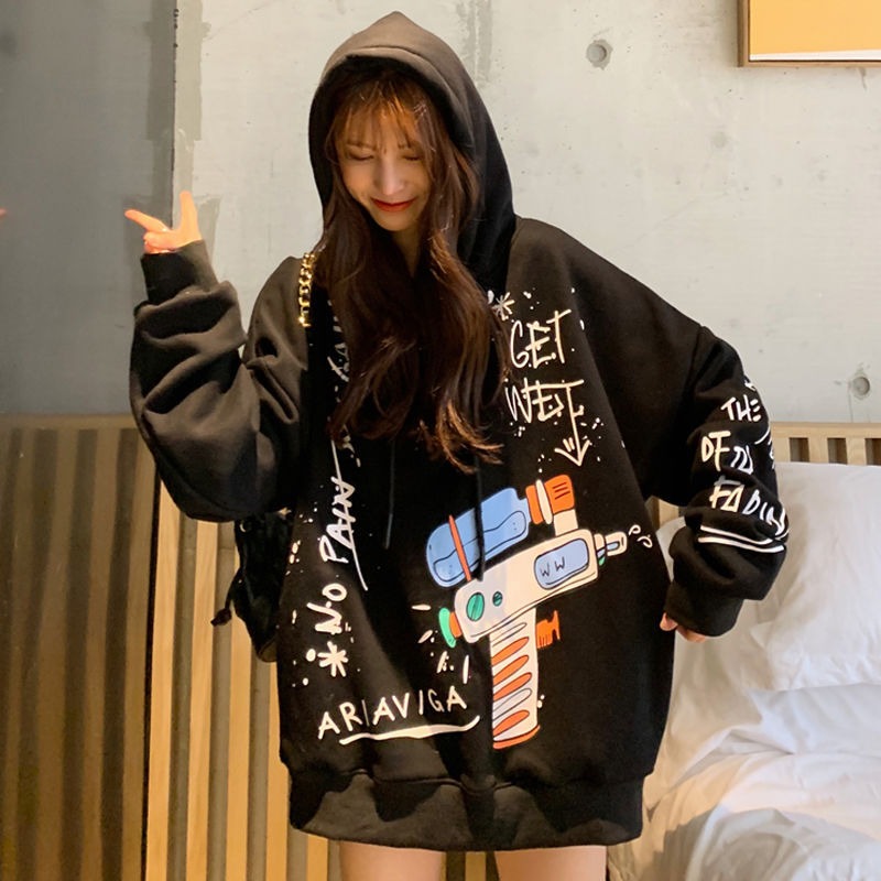 Harajuku Style Women's Winter Plush Hooded Coat