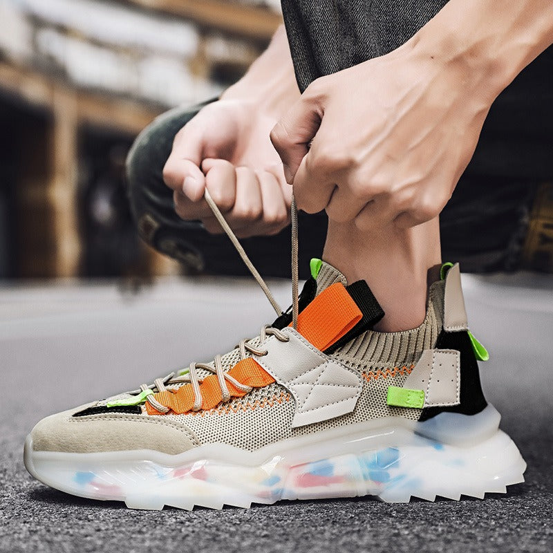 Men's Casual Breathable Thick Sole Harajuku Sneakers
