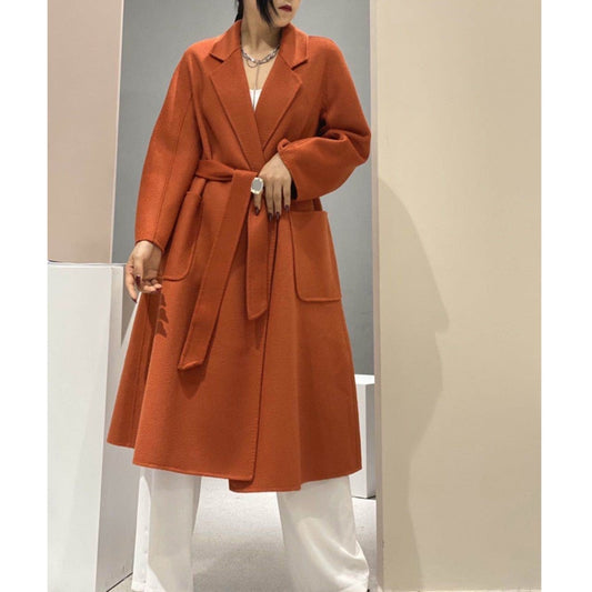 Harajuku Style Double-Sided Wool Coat for Women
