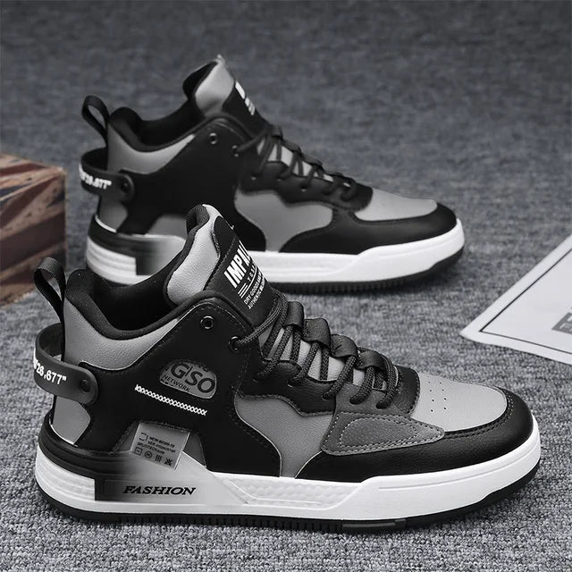 Harajuku High Top Lace Up Sports Board Shoes for Men