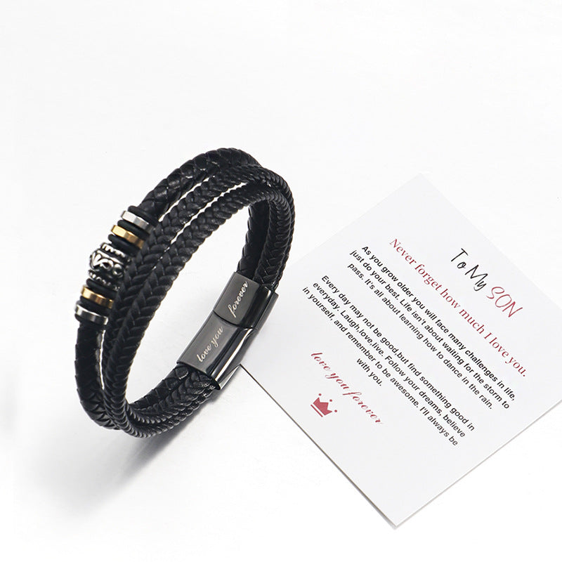 Men's Harajuku Style Stainless Steel Woven Bracelet
