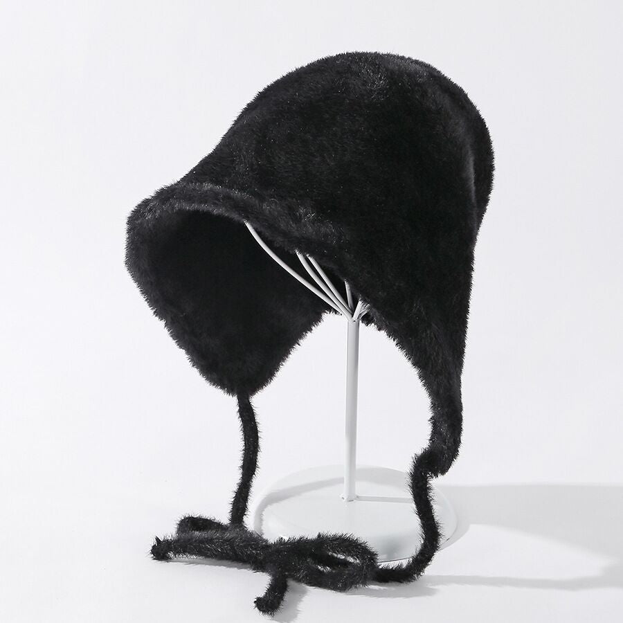 Harajuku Style Plush Velvet Fisherman Bucket Hat