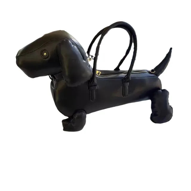 Cute Black Dog Handbag - Luxury Y2K Style for Women