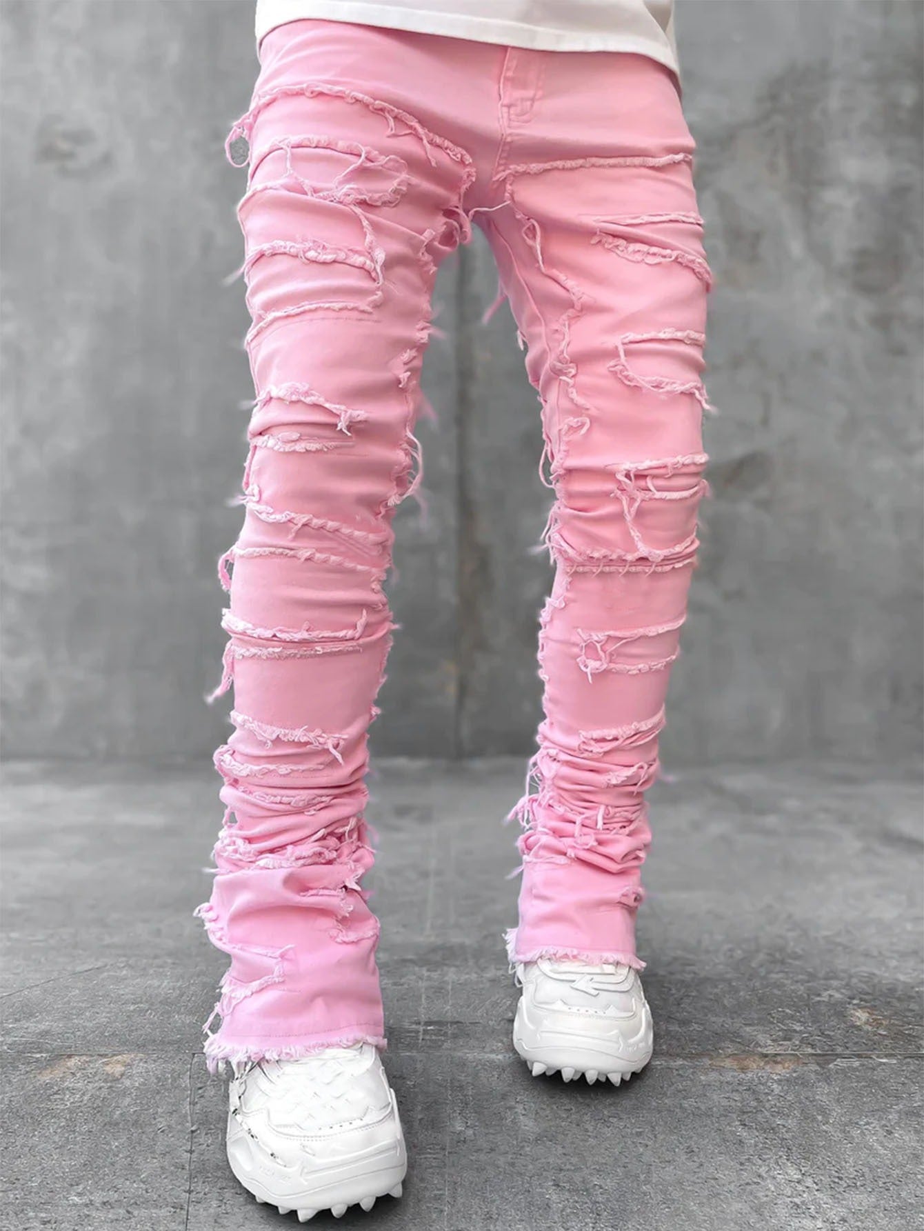 Men's Harajuku Style Denim Straight Leg Pants