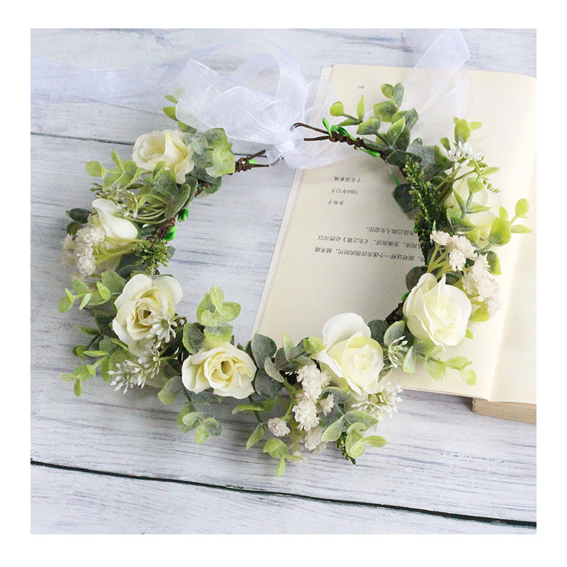 Forest Style Curled Edge Rose Headband