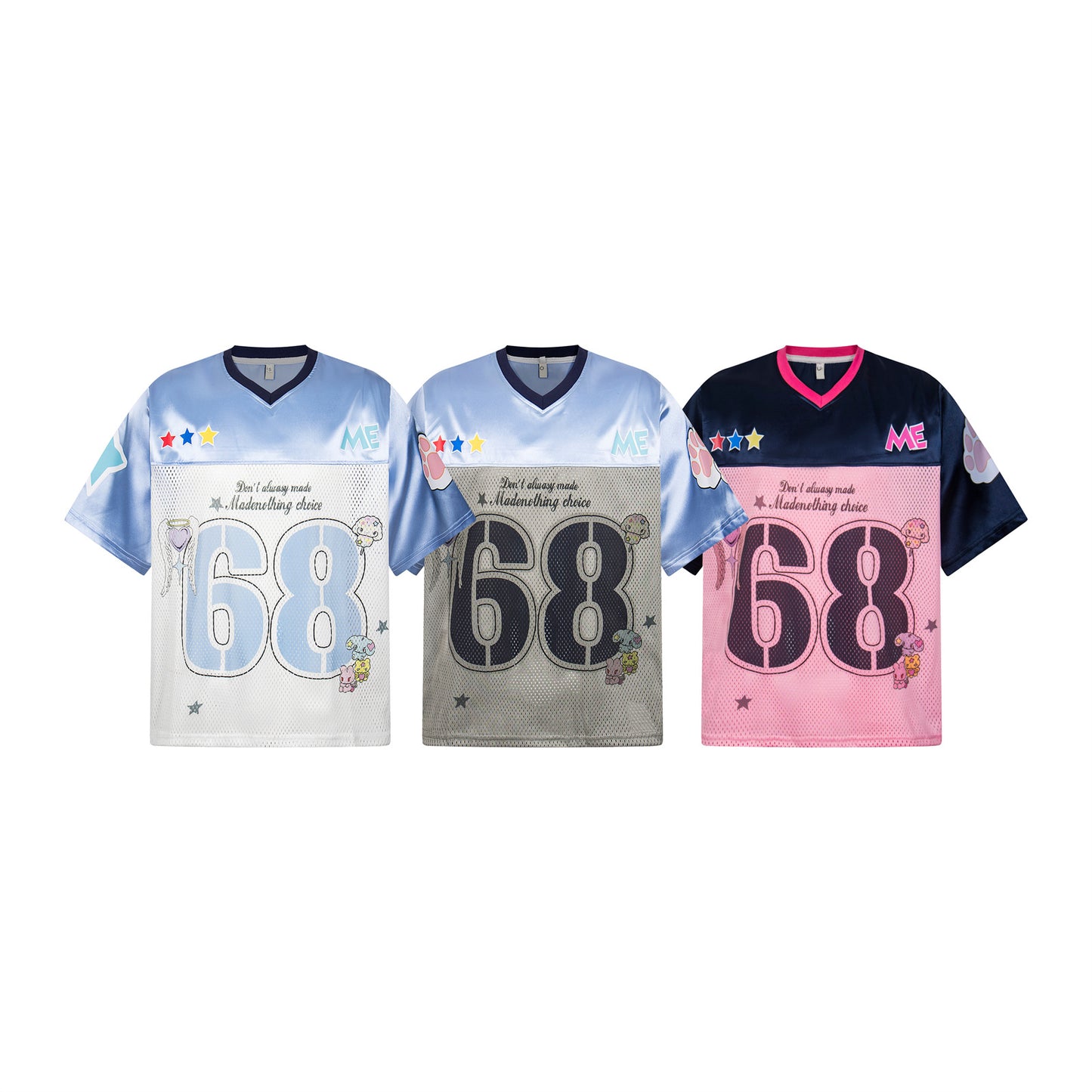 Design Sense Niche American Retro V-Neck Football Jersey