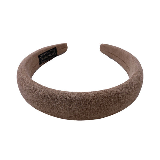 Female Bezel Padded Headband - Candy Color Velvet Hairband