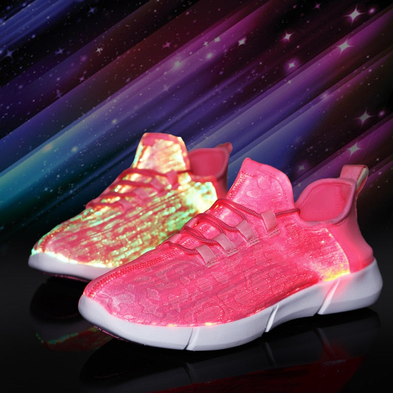 LED Fiber Optic Sneakers - Glow in the Dark Shoes